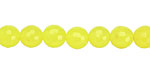 Neon Yellow Candy Jade Faceted Round 8mm