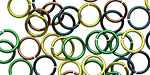 Camo Mix Enameled Copper Round Jump Ring 8mm, 18 gauge