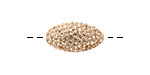 Light Peach Pave (w/ Preciosa Crystals) Rice 19x10mm (1.5mm hole)