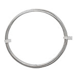 German Style Wire Silver (plated) Weave Pattern Round 18 gauge, 1.5 meters