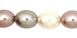 Multi (white, silver, silver rose) Shell Pearl Rice 15x11mm