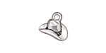 TierraCast Antique Silver (plated) Cowboy Hat Charm 14x12mm