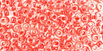 TOHO Crystal (with Tomato Lining) Round 6/0 Seed Bead