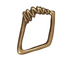 Antique Brass (plated) Irregular Diamond w/ Zigzag 40x30mm
