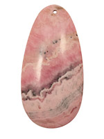 Rhodochrosite (soft pink) Long Drop Pendant 30x60mm