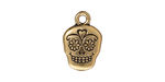 TierraCast Antique Gold (plated) Sugar Skull 13x19mm