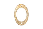 TierraCast Gold (plated) Drilled Hammertone Oval Ring 24x16mm
