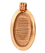 Copper Lipped Oval Bezel 19x38mm