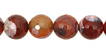 Autumn Patina Agate Faceted Round 12mm