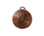TierraCast Antique Copper (plated) Labyrinth Pendant 23x26mm