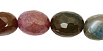 Rainbow Fire Agate Faceted Nugget 15-18x12-14mm