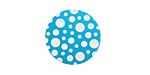 Lillypilly Turquoise Scattered Dots Anodized Aluminum Disc 19mm, 24 gauge