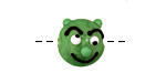 Grace Lampwork Silly Monster 13x14mm