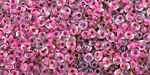 TOHO Crystal (with Opaque Fuschia Lining) Magatama 3mm Seed Bead