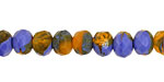 Czech Glass Mardi Gras Fire Polished Rondelle 6x9mm