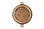 Nunn Design Antique Gold (plated) Traditional Circle Bezel Pendant Link 29x23mm