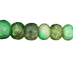 Green Line Agate Faceted Rondelle Graduated 6-14x10-20mm
