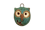Kylie Parry Ceramic Copper Patina Hoot Owl Charm 19x26mm
