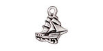 TierraCast Antique Silver (plated) Clipper Ship Charm 16x19mm