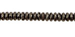 Hematite Faceted Rondelle 6mm