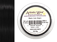 Artistic Wire Black 32 gauge, 100 yards