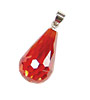 Poppy Faceted Teardrop w/ hook 12x20mm