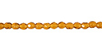 Czech Fire Polished Glass Dark Topaz Round 3mm