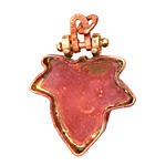 Patricia Healey Copper Leaf Bezel Pendant 33x45mm