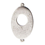 Nunn Design Antique Silver (plated) Flat Grande Oval TagToggle Link 45x25mm