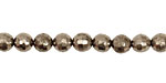 Golden Pyrite (silver tone) Faceted Round 6mm