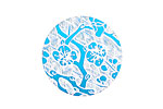 Lillypilly Turquoise Cherry Blossom Anodized Aluminum Disc 25mm, 24 gauge