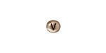 TierraCast Antique Rhodium (plated) Alphabet Bead "V" 7x6mm