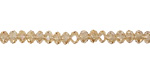 Champagne AB Crystal Faceted Rondelle 4mm