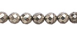 Golden Pyrite (silver tone) Faceted Round 8mm