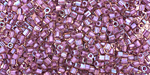 TOHO Rainbow Rosaline (with Opaque Purple Lining) Cube 1.5mm Seed Bead
