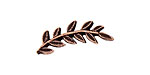 Nunn Design Antique Copper (plated) Left Leaf Toggle Bar 26x8mm