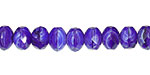 Czech Glass Marbled Cobalt Fire Polished Rondelle 6x9mm