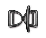 TierraCast Gunmetal Slotted D Ring Set 17x20mm, 30mm bar