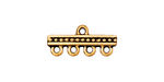 TierraCast Antique Gold (plated) 1-4 Beaded Bar 21x10mm
