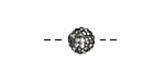 Jet Hematite Pave (w/ Preciosa Crystals) Round 8mm