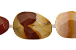 Mookaite Faceted Flat Slab 24-26x16-18mm