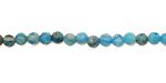 Larimar Blue Crazy Lace Faceted Round 4mm