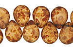 Czech Glass Matte Crystal Picasso Teardrop 12x16mm