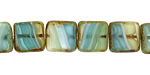 Czech Glass Peruvian Opal Square 10mm