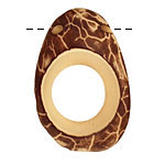 Tagua Nut Cream Open Slice 33-45x24-36mm