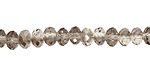 Luster Silver Crystal Faceted Rondelle 6mm
