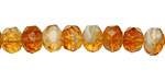 Czech Glass Beach Sands Fire Polished Rondelle 6x9mm