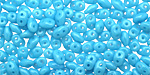 Opaque Blue Turquoise SuperDuo 2x5mm Seed Bead