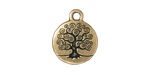 TierraCast Antique Gold (plated) Tree of Life Charm 15x19mm