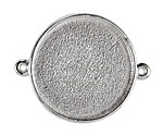 Nunn Design Sterling Silver (plated) Grande Circle Bezel Link 42x34mm